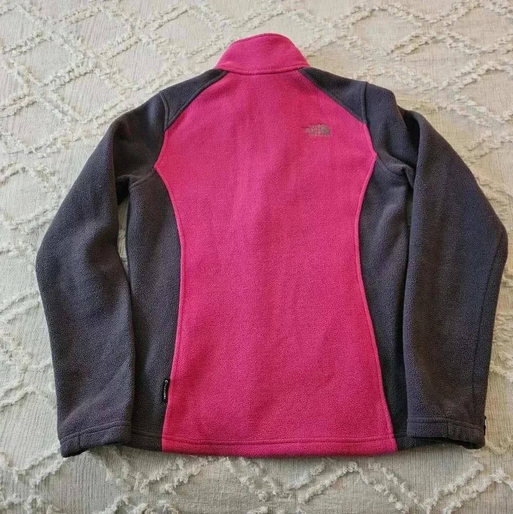 The North Face Zip Up Flashdry Fleece Jacket Women's Small Pink and Grey - Picture 6 of 8